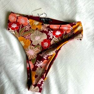 High waist floral bikini